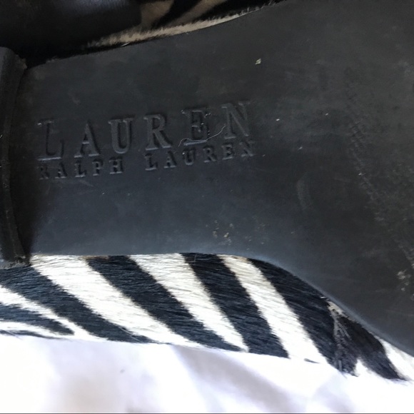 Ralph Lauren - zebra striped ballet slipper - Picture 2 of 2